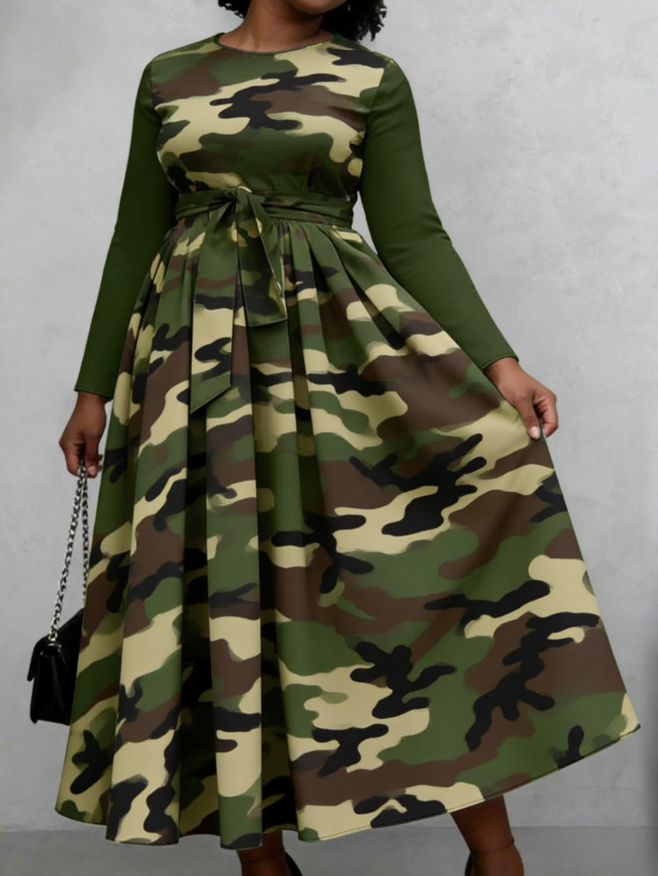 plus size camouflage dress sold on Temu United States