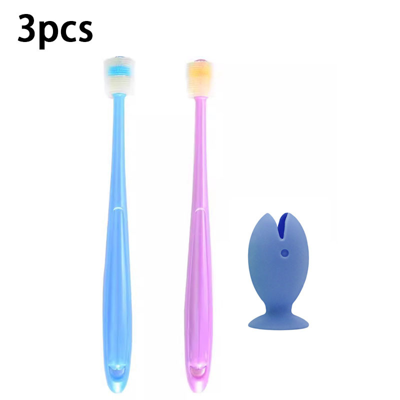TEMU 3pcs (2pcs Brosses à Dents pour Chat et 1pc Porte-Brosse à Dents) Matériau en Silicone Souple à , Toilettage pour Chat, Inclut un Porte-Brosse à