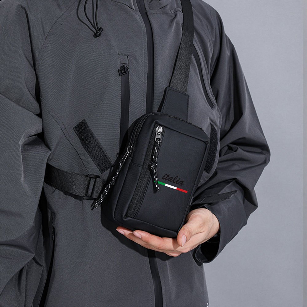 TEMU 1pc Fashion Men's High End Handbag, Easy Style Multi Compartment Crossbody Chest Bag, Portable Lightweight Slim Shoulder Pouch For Daily Outdoor