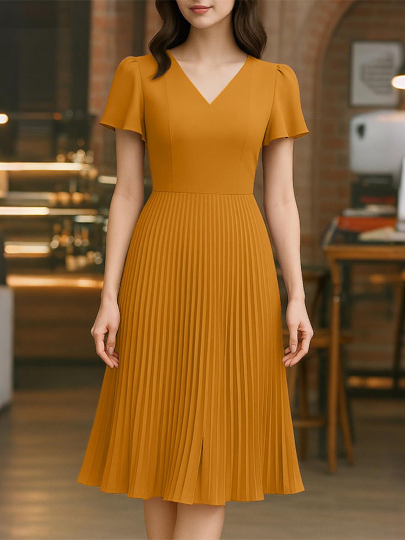 A Lightweight Summer Casual A Line Midi Dress Women's