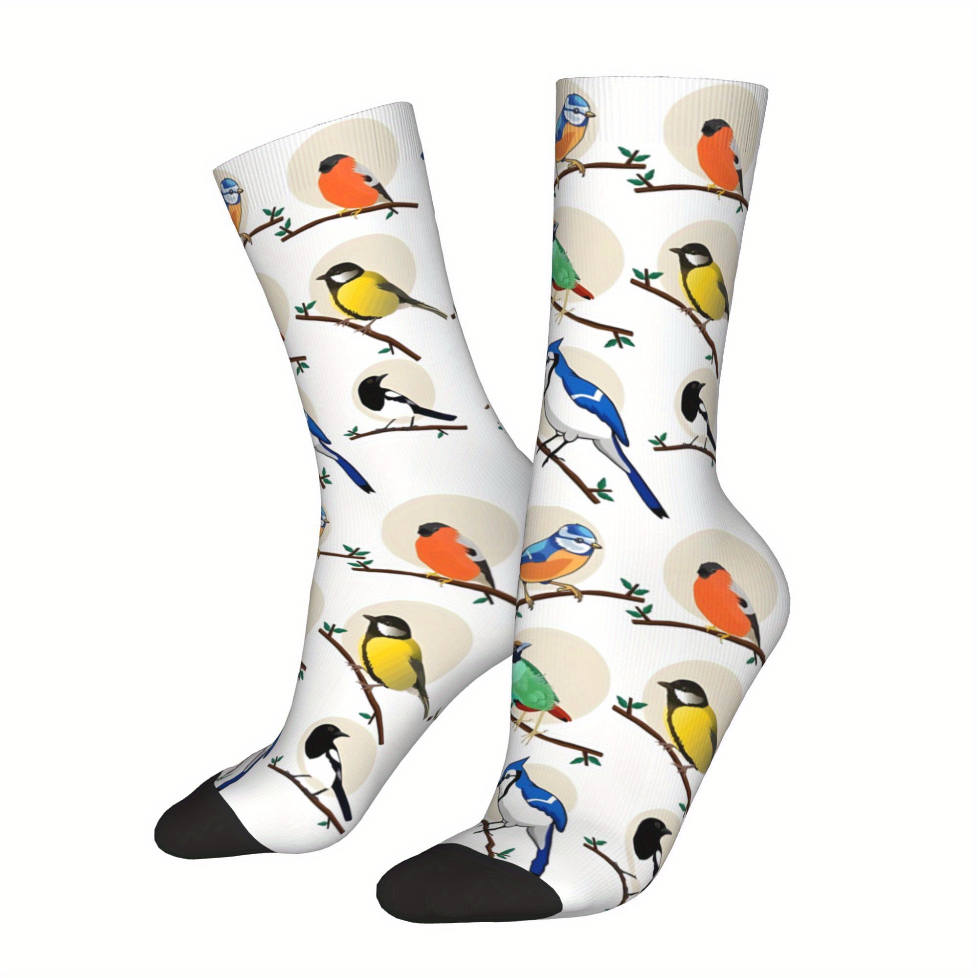 TEMU 2d Print Design Garden Birds Kawaii Socks Cycling Stockings Gift