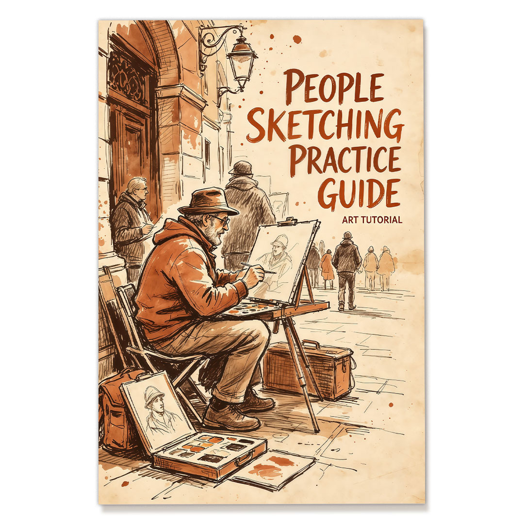 TEMU 1pc Character Sketchbook Demonstration Quick Sketch Line Drawing Observation Coloring Tips A5 Size 5.5 X 8.3 Inches 32 Pages Summer Gift
