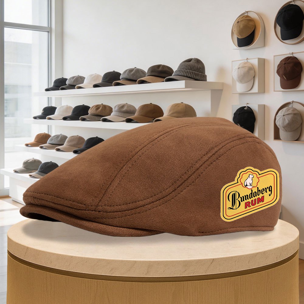TEMU Men's & Women's Vintage Bundaberg Rum Beret - Lightweight Suitable For Formal & Casual Wear, Iconic Rum, Unisex Outdoor Sports Hat For Events,