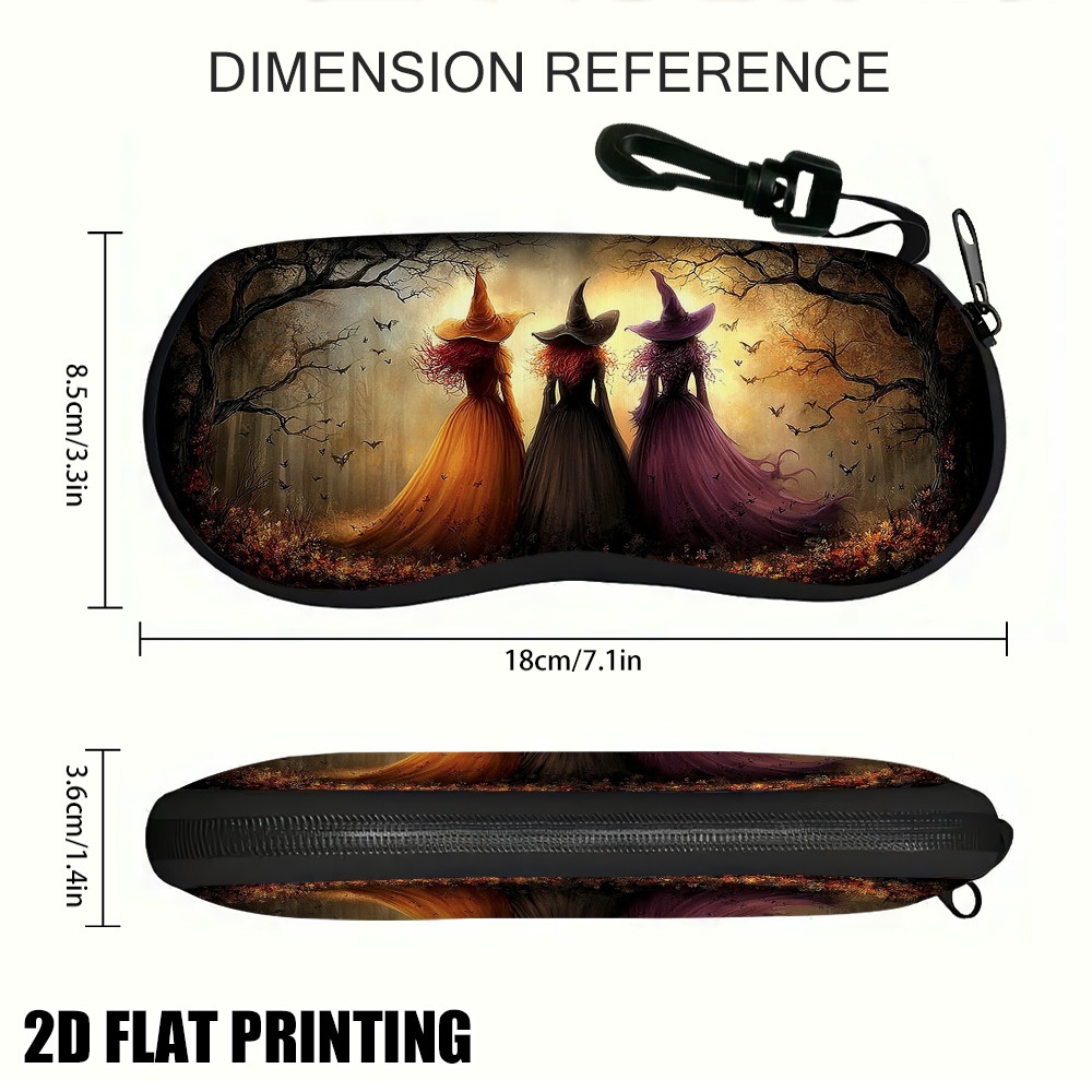 TEMU 2D - (2D ) 1pc Halloween Bosque Estuche para Gafas, Elegante y , Regalo para y