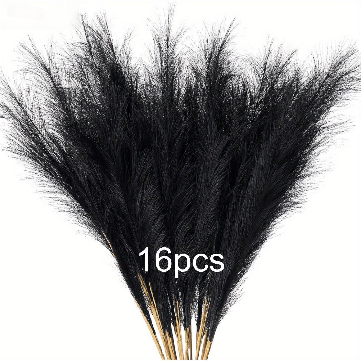 Image of 16pcs Premium Artificial Pampas Grass, Soft Full Bodied Decorative Plumes, Modern Bohemian Accent, Perfect For Table Centerpieces Vase Filling, Wedding Party Holiday Event Interior Office Decoration