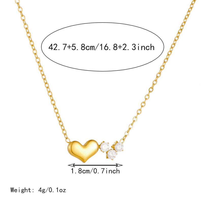 Golden Love Pendant Necklace for Women