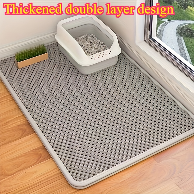 1pc extra large double layer anti leak litter mat litter box filter mat preventing pet waste   durable and easy to   supplies very suitable for litter boxes essential gift for cat owners   on new year birthday