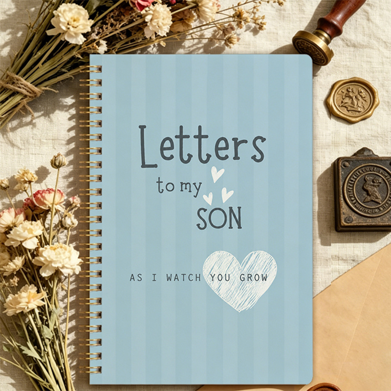 TEMU 1pc Letters To My Son Keepsake Journal, A Memory Book For Parents To Record , Milestones And Loving Messages Watch Your Son Grow, Perfect Gift