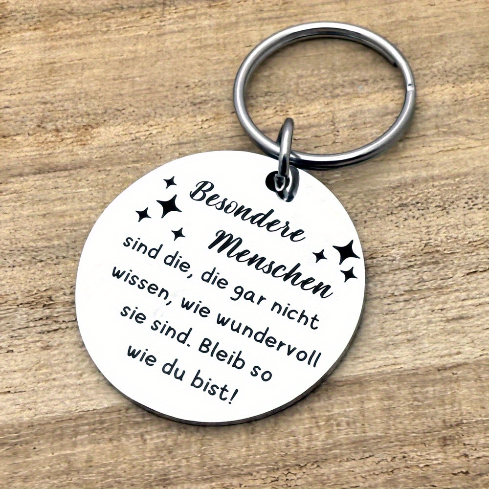Image of German Encourasynthetic Gemstoneent Gifts For Women Inspirational Gifts For Women Men Birthday Gifts Keychain