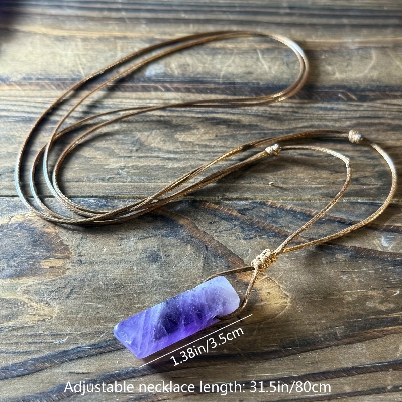 Handmade Natural Irregular Stone Pendant Necklace for Women