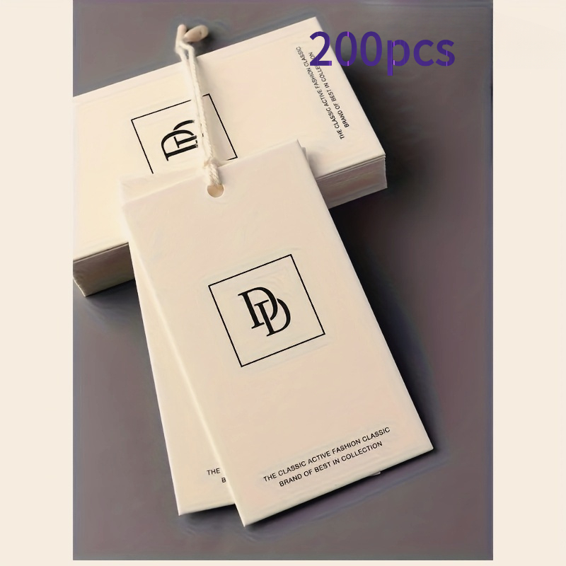 TEMU 200pcs Custom Clothing Labels - Premium Printing, Personalized Logo And Elegant Design For , Men's And Women's Apparel, Weddings, Events,