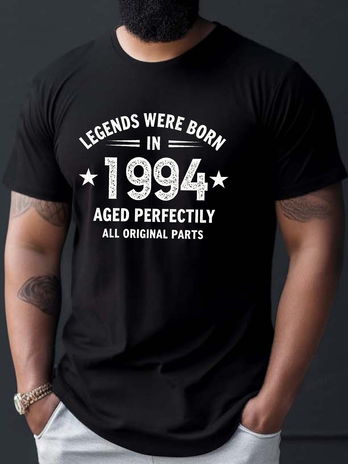 T-shirt Homme Gildan 'Legend Since 54th Birthday 1971' - Coton, Coupe Loose