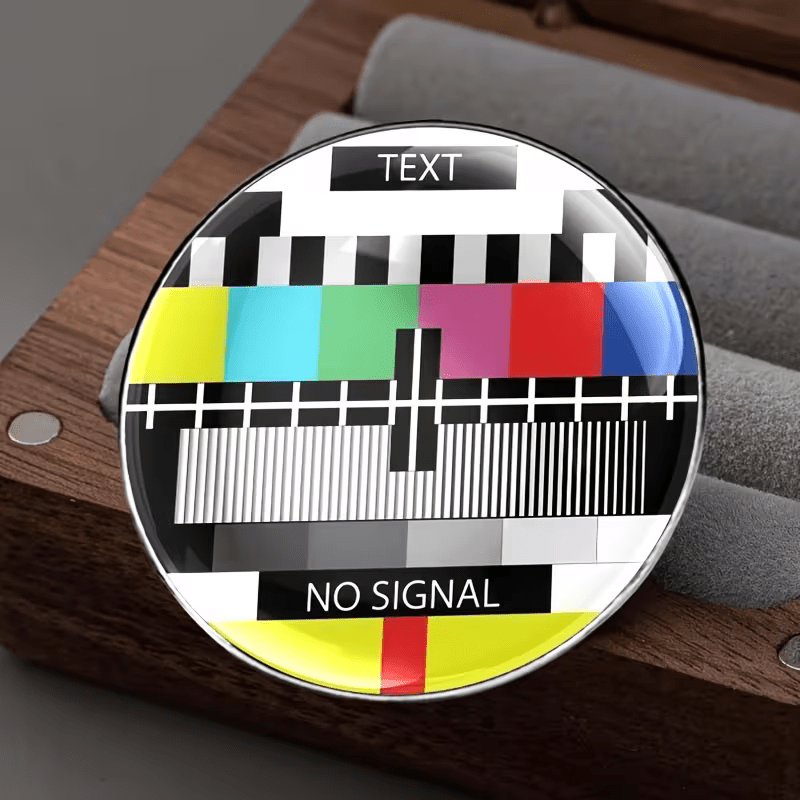 TEMU Classic Signal Test Pattern Brooch Made Of Metal Alloy, Suitable For Clothing, Hats, And Backpacks - A Stylish Accessory For , , And Colleagues,