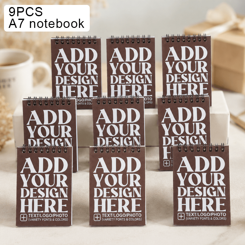 Personalized A7 Notebook, Custom Text/Logo/Photo, Portable Notepad