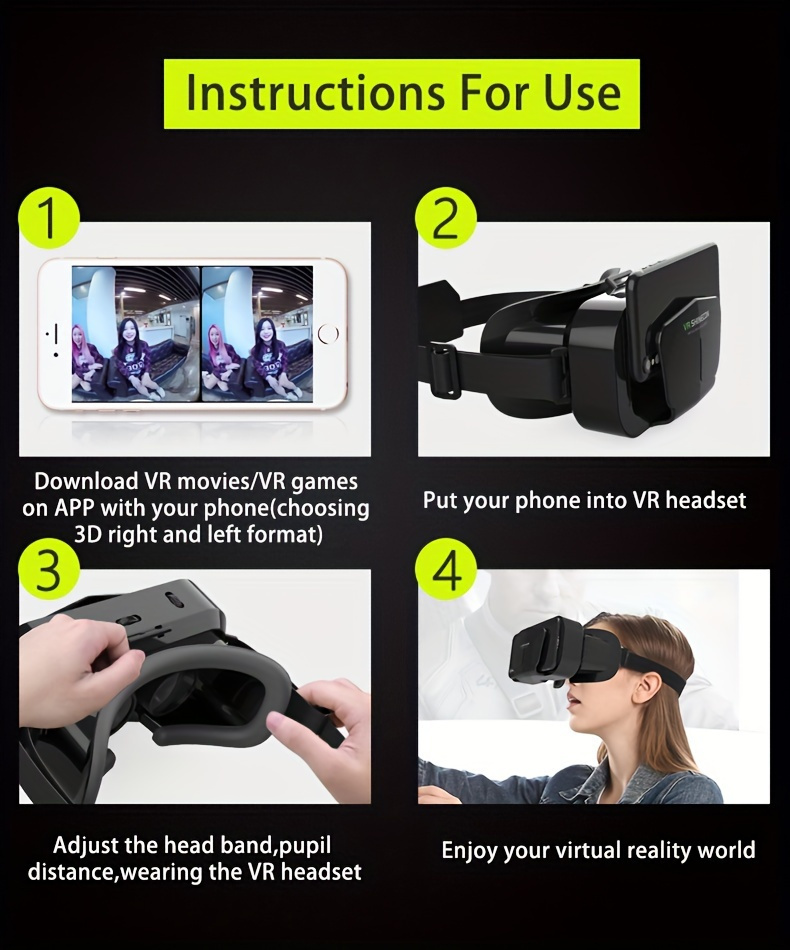 1pc G10 VR Headset for iPhone/Android - 3D Immersive Experience, Durable PVC Material, Ideal for Family Game Nights, Multi-Platform Compatibility with Switch, iPad, and More, Immersive Experience Accessory|Modern VR Experience|PVC Immersive Device, Gaming Accessories