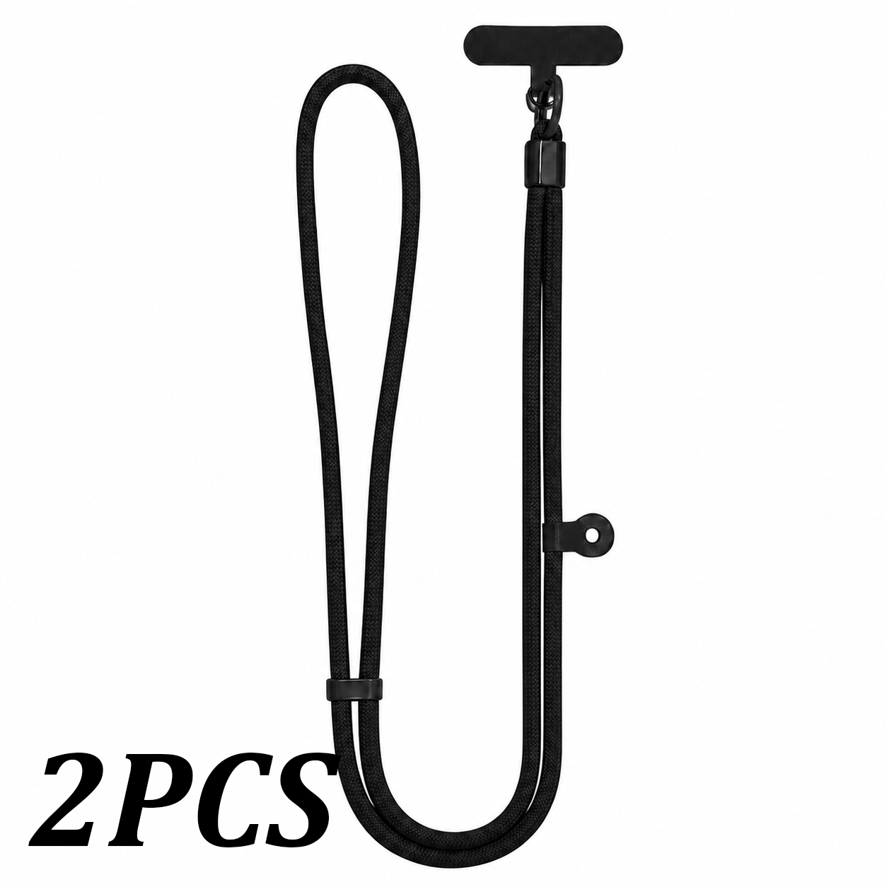 TEMU 2pcs Adjustable Phone Lanyard Crossbody Strap With Sliding , Anti-theft Neck Strap For Phone, Key, Id Card, And Daily