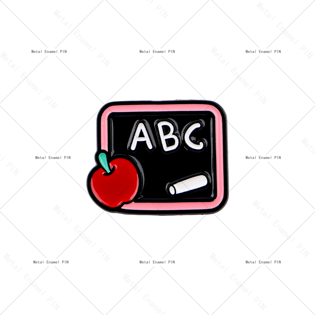 TEMU 1pc Dmlsky Abc Chalkboard Enamel Pin - Teacher Lapel Brooch Suitable For Backpacks, Jeans, School Uniforms, Cute Chalkboard Letter Pin Gift For
