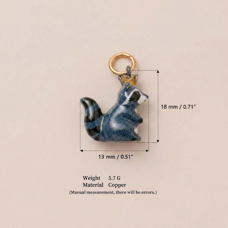 Retro Painted Forest Animal Drip Oil Pendant Necklace