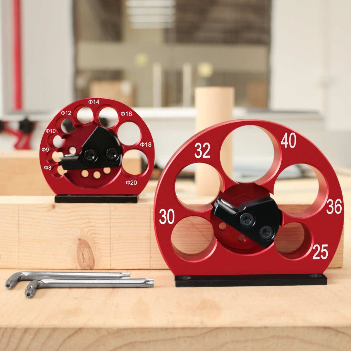 Adjustable Drill Milling Dowel Round Rod Auxiliary Tool with Carbide Blade, Electric Drill Milling Cylindrical Woodworking Tool Dowel Maker Jig with 8-20mm/25-40mm Holes, Woodworking Tools And Accessories,   Construction, Durable Aluminum, Woodworking Projects,  , Precision Engineering, DIY Enthusiasts