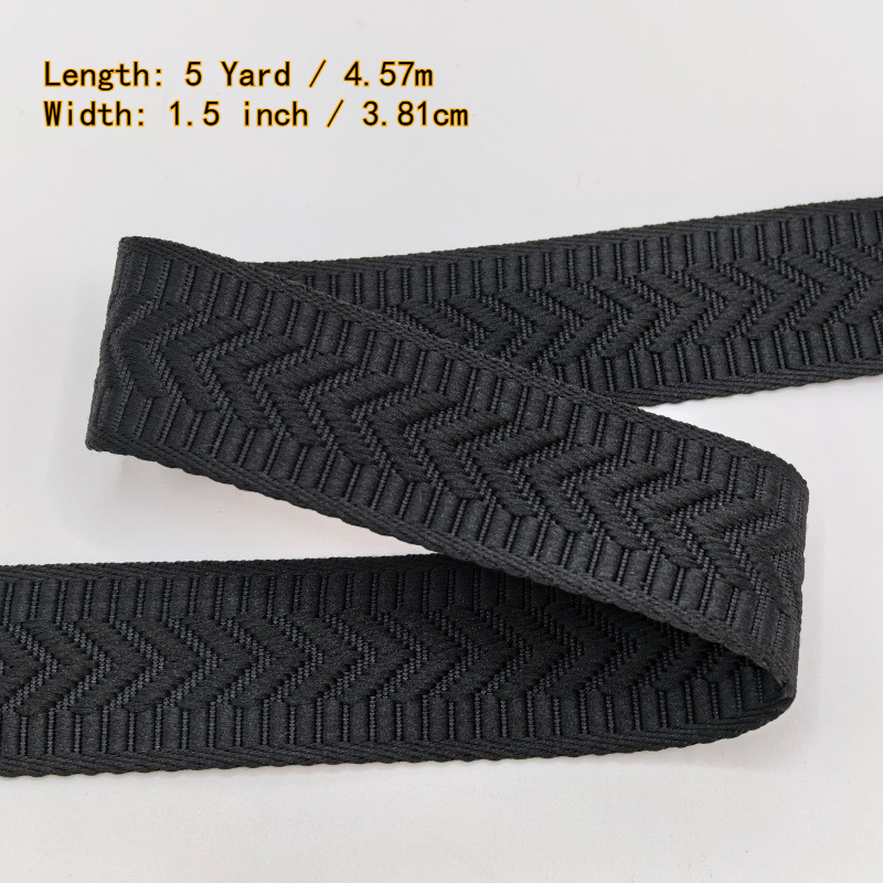 5 jardov 3,8 cm vintage enobarvna dvostranska žakard trak z vzorcem Chevron, na voljo v različnih barvah, za obrt, pasove za torbe, pasove,