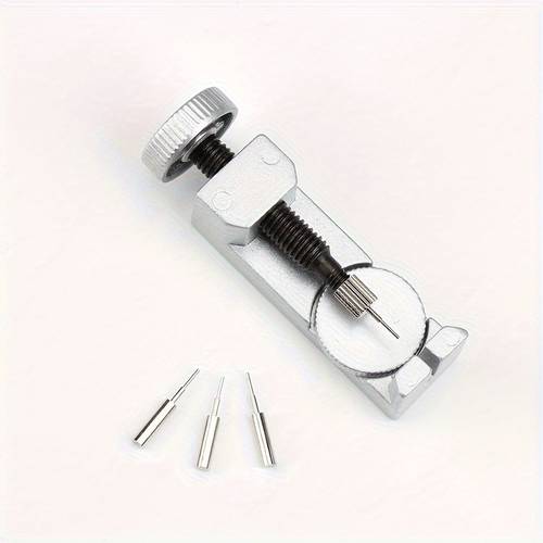 4pcs watch enthusiasts 3pcs silvery metal watch strap set 3 pin design operation great gifting and personal use without battery