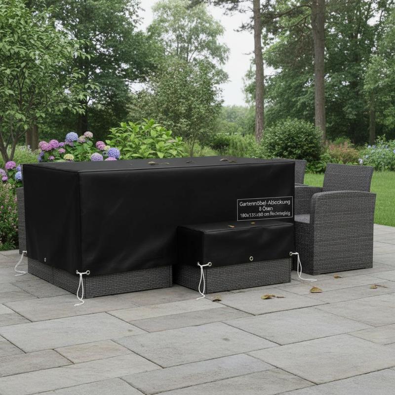 Image of Garden Furniture Cover 8 Eyelets 180x135x80cm Rectangular