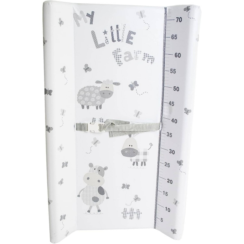 Little Farm Change Table with Adjustable Harness, Lockable Castors & Removable Bathtub - Heavy-Duty Non-Wood Diaper Changing Table for, ' Bathroom - Lockable Pad & Sturdy Frame