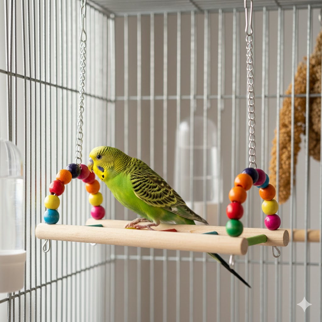 Mini Parrot Bird Stand Swing & Climbing Perch