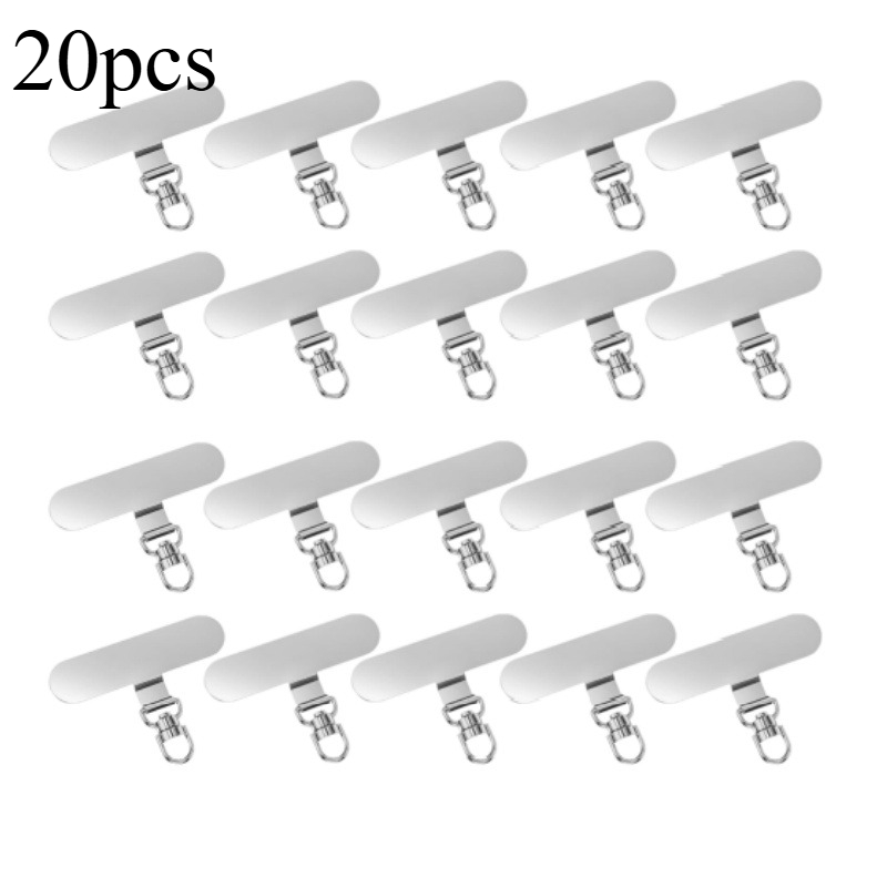 TEMU 20pcs Upgraded 360° Rotating Stainless Steel Phone Lanyard Connector - Wrist Strap Hook For Phone Cases, Durable 360° Rotatable Design, Secure