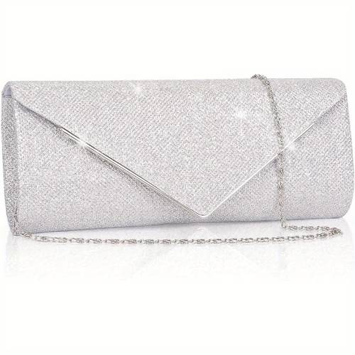 clutch purses for women sparkling envelope evening bag with detachable chain