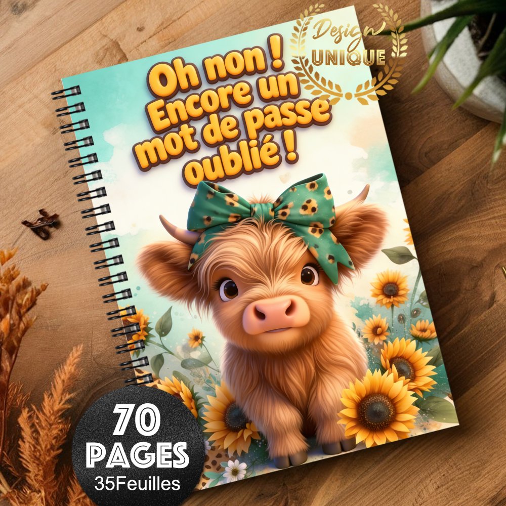 TEMU 1pc Password Notebook For Internet & Computer Login, French Edition Password Planner With Cute Design, Recording Website & Usernames For Home Or