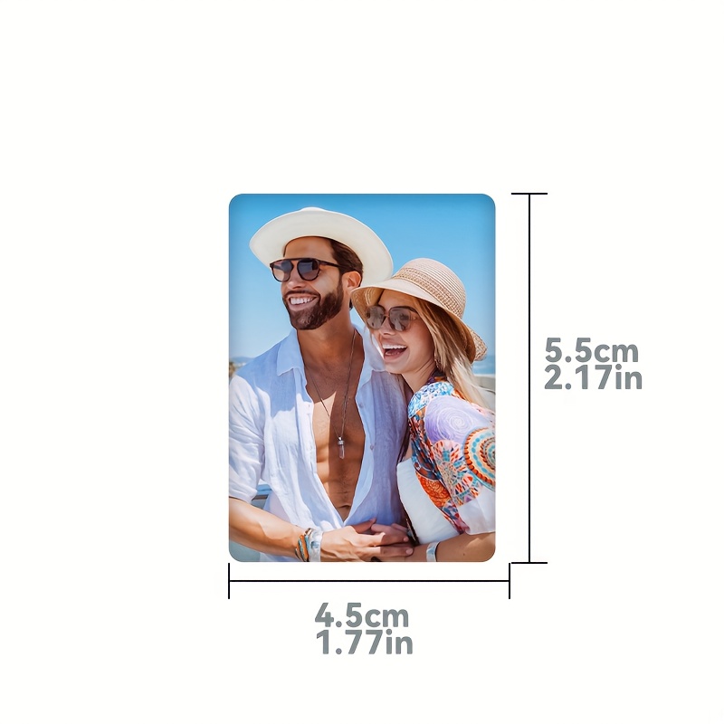 Image of Personalized Photo Magnets Suitable For Fridge Magnets With Photos/text/ - Self- Round Acrylic Holders, Base For Pictures, Keepsakes For Weddings, Birthdays, Valentines Gift For, Decor ()