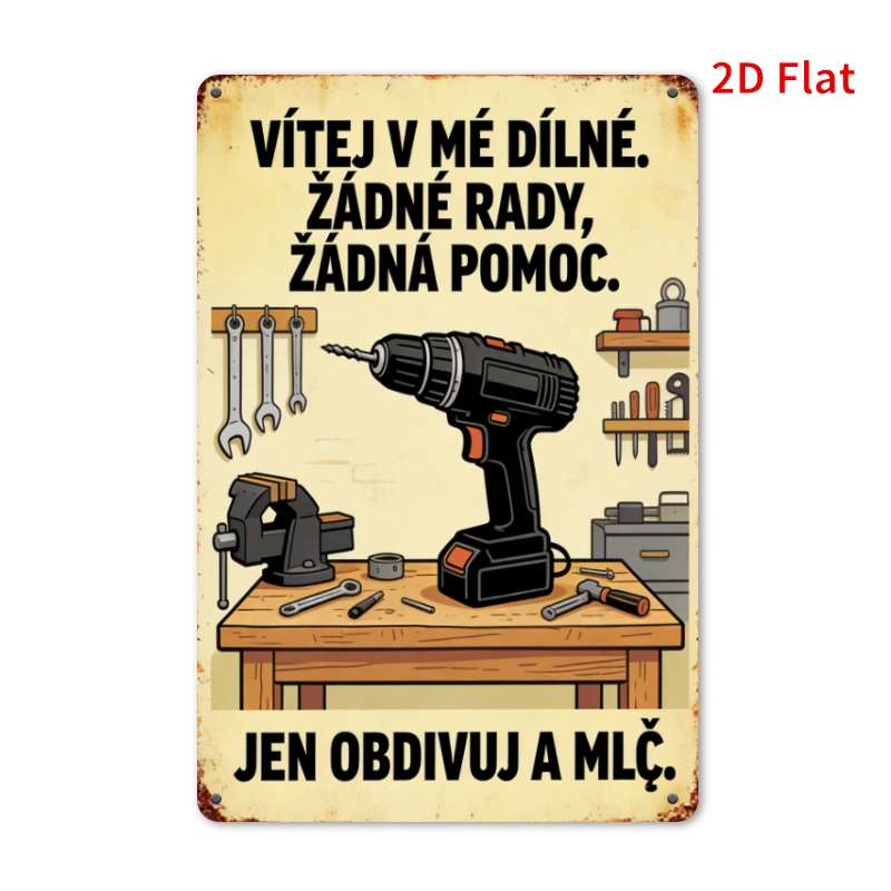 TEMU 2d Flat, 2d Plane - [2d Plate] 1 Czech "welcome To " Metal Iron Sign - Suitable For Indoor And Outdoor Use, Rainproof And Windproof, Perfect