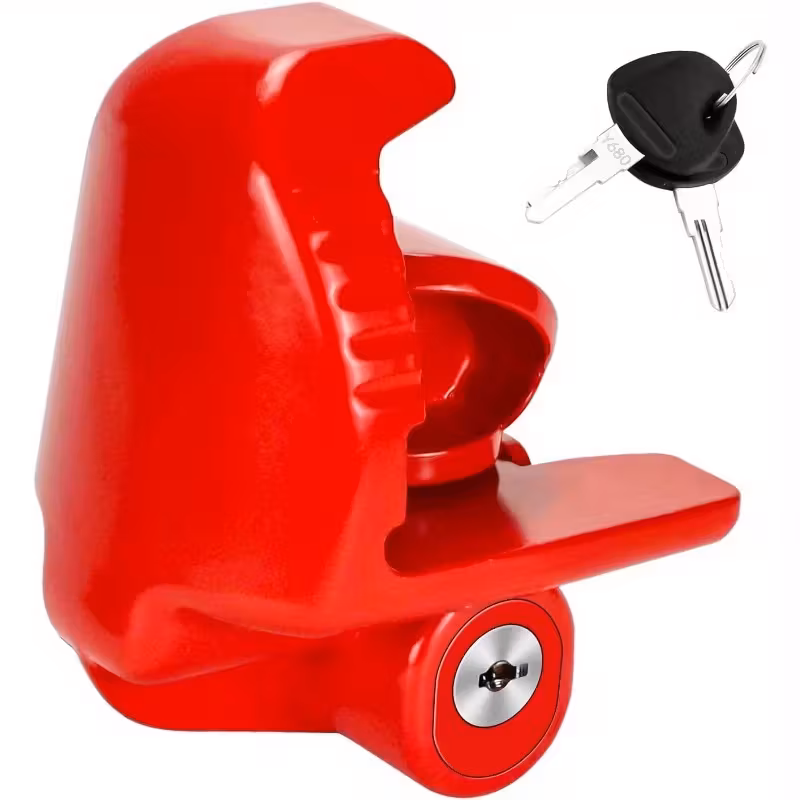 1pc   heavy duty trailer hitch lock universal fit 1 7 8 2 2 5 16 couplers steel construction knob control cutting   anti pry waterproof dustproof for vehicles trailers rvs red Product details 1