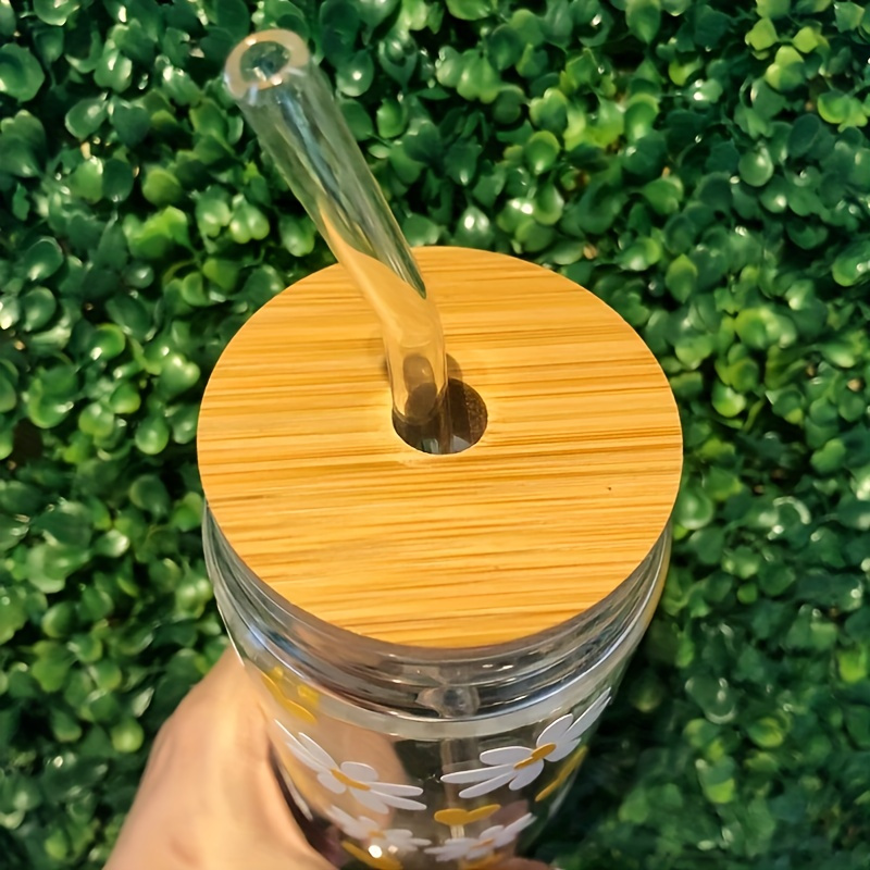 daisy drinking cup 500ml 16 9oz shaped water cup lid straw - Temu