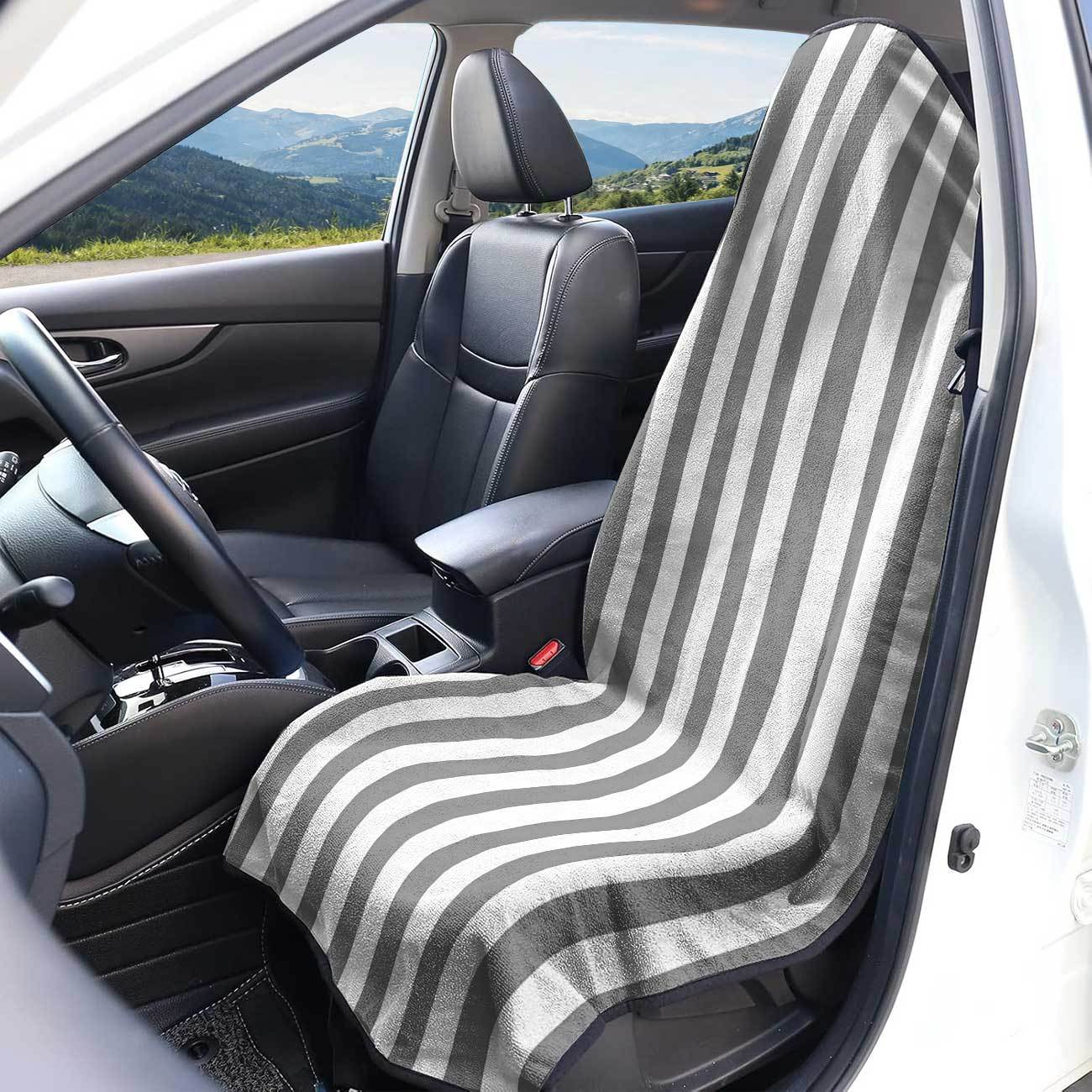 TEMU Fashion 2d Pattern Car Seat Cushion, Skin-friendly Microfiber Breathable Sweat Cover, Car Seat Protector For Yoga Fitness, Universal For Truck