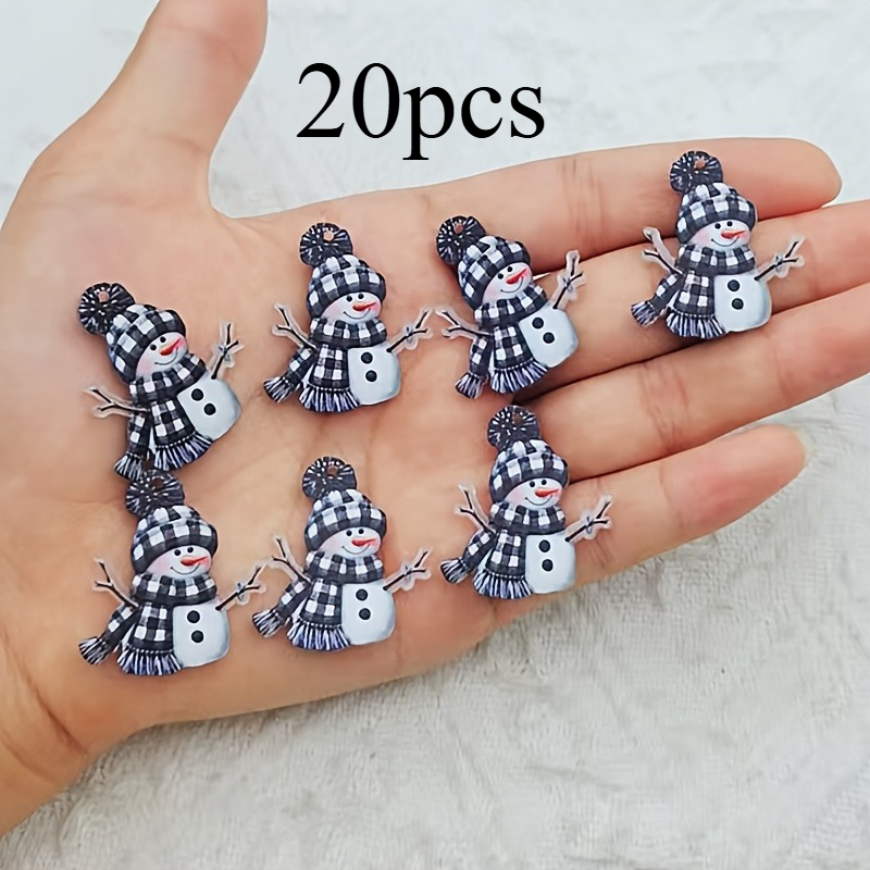 TEMU Acrylic Snowman Pendants For Christmas, Perfect For Your Own Earrings, Necklaces, And. Ideal For Holiday Decor, Handmade Jewelry Pieces Are
