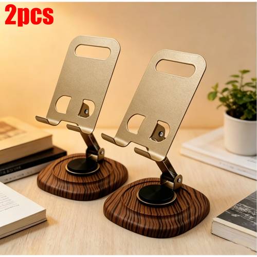 item picture 2pcs desktop phone stand 360 degree rotation sturdy adjustable desk phone holder foldable phone stand suitable for all smartphones