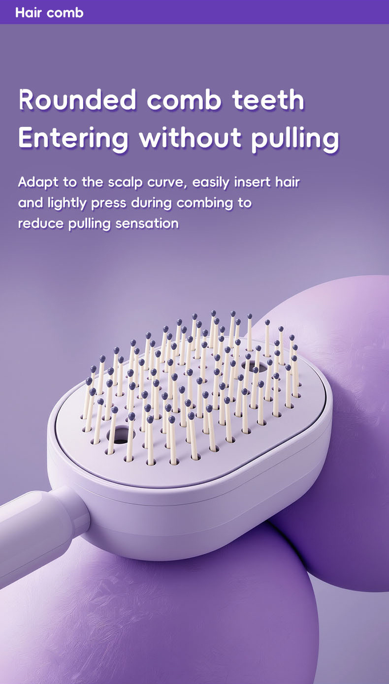 Cepillo de masaje multifuncional con luz roja y rociador, cuidado capilar antifrizz, depósito de agua grande, portátil, limpieza con un clic para cabello enredado, nutrición profunda del cuero cabelludo, regalo para novia en el Día de la Madre