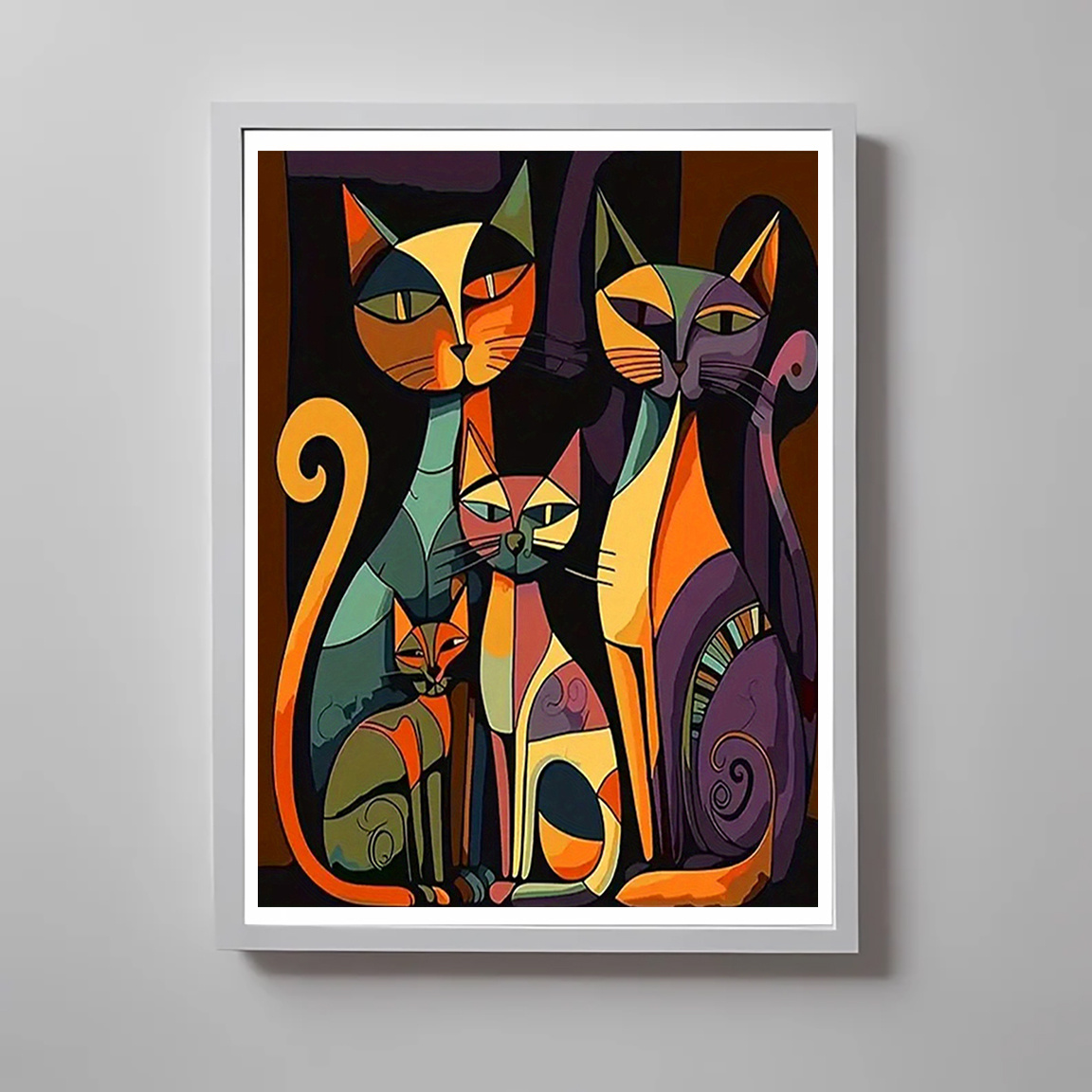 

1pc Cat Art , 12x16 , Decor For , , , Bathroom, ,