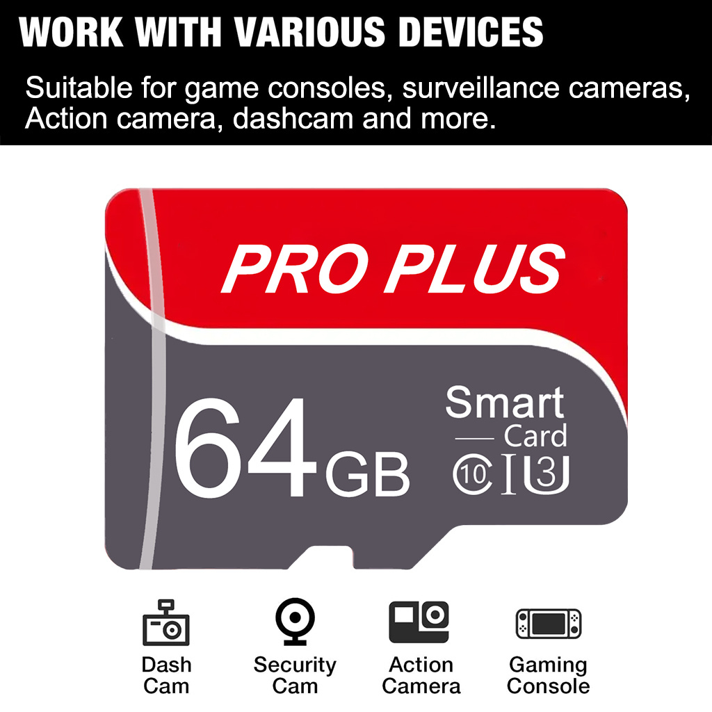1pc Carte Flash TF de Vitesse Avancée Disponible en Tailles 128GB, 64GB, 32GB, 16GB, 8GB, 4GB, 2GB, et 1GB avec un Adaptateur, Conçue pour un Accès Rapide dans les Appareils Mobiles, les Appareils Photo Numériques, les Ordinateurs Portables et les Systèmes Audio de Voiture