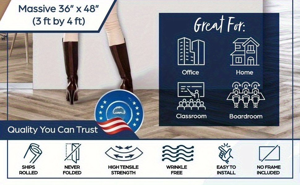 A3 Large Erasable Whiteboard Calendar | Reusable Monthly/ Weekly Grid Wall Planner for Office, Home & School | Includes Markers | Ideal for Family Schedules, Gym/ Yoga Plans, Shopping & Events