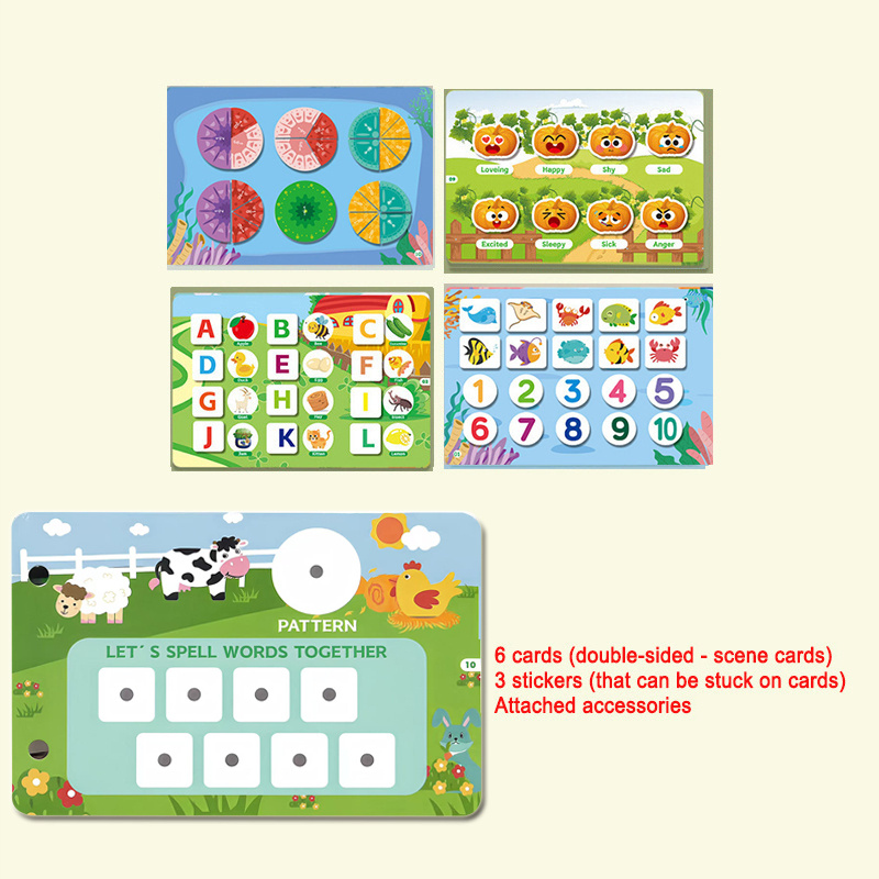 TEMU Interactive Quiet Book/sorting & Stacking Toys, Stem, Sensory Toys, Educational Activity/reusable Busy Book/ Matching Patterns/rich And