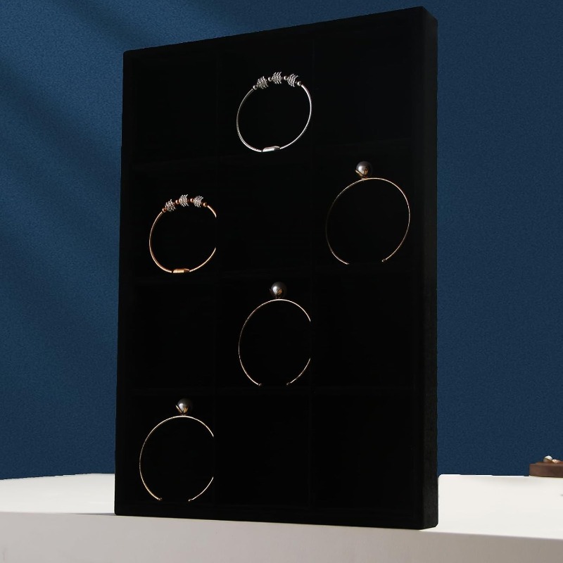 Stackable Velvet Jewelry Organizer Trays