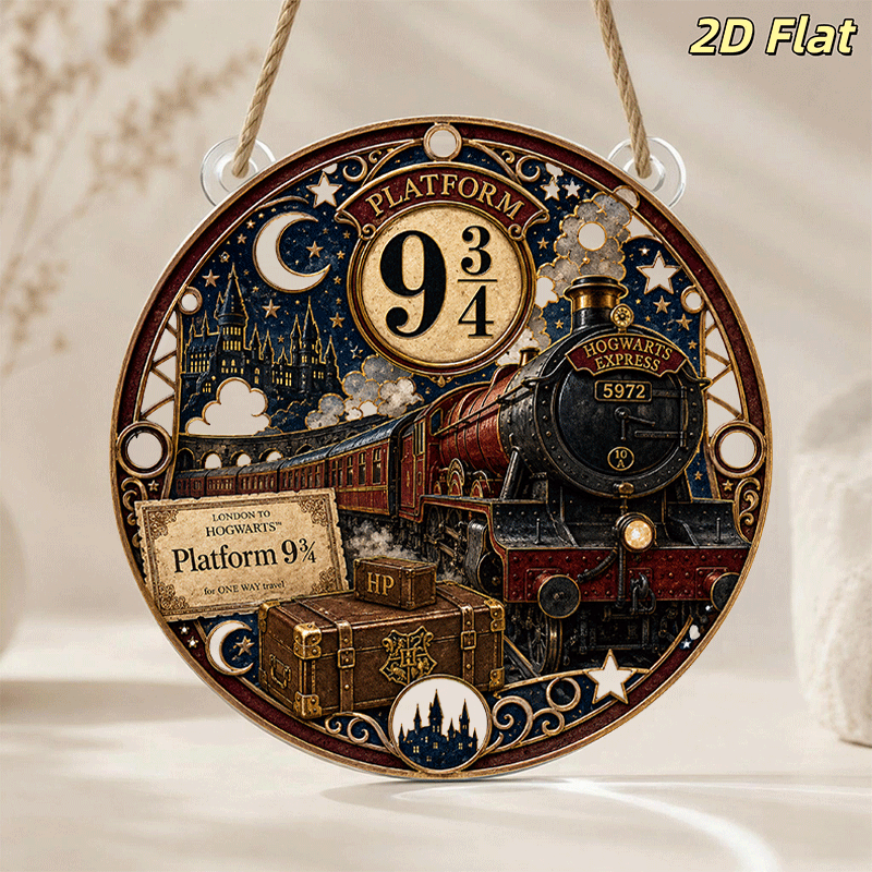 TEMU 2d Flat, Wb Harry Potter Platform 9¾ Wall Sign - Vintage Hogwarts Castle Decor Suitable For Home, Bedroom, Library | Retro Gift For, Couples & |