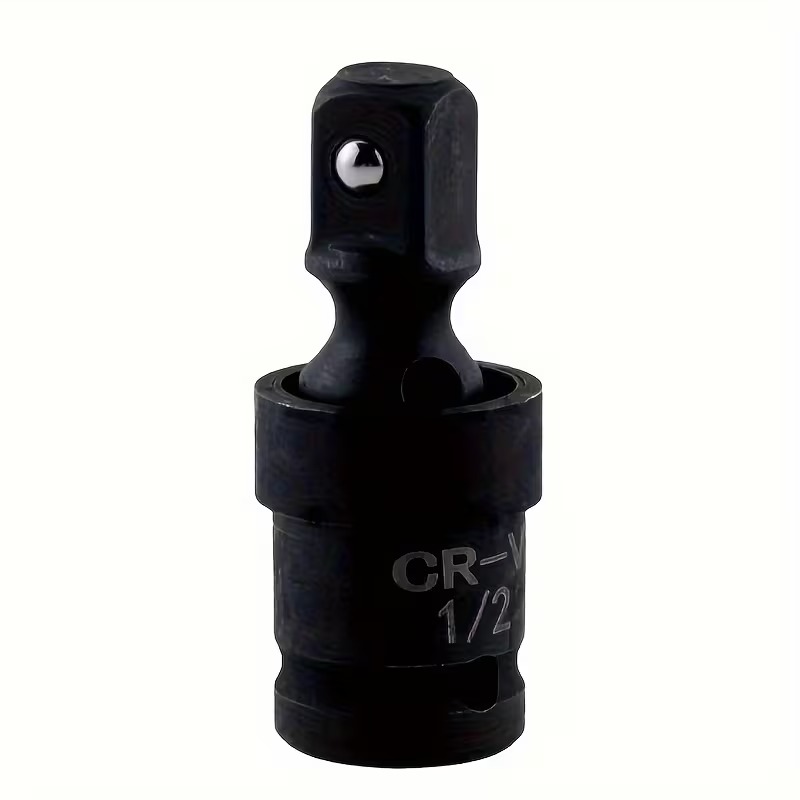 TEMU 1pc 1/2 Inch 360° Rotating Pneumatic Impact Adapter | High-strength Steel Ratchet Extension Rod, Suitable For 3/4 Inch And 5/8 Inch Pneumatic