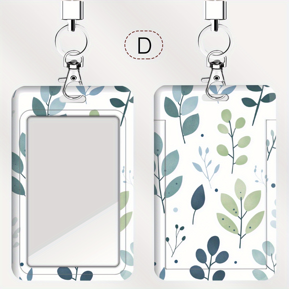 TEMU 1pièce Porte-cartes de Série de Feuilles Pour Médecins, Infirmières, Cartes de Bus Et Cartes D'identité de Campus Avec Une Sangle de Poignet.