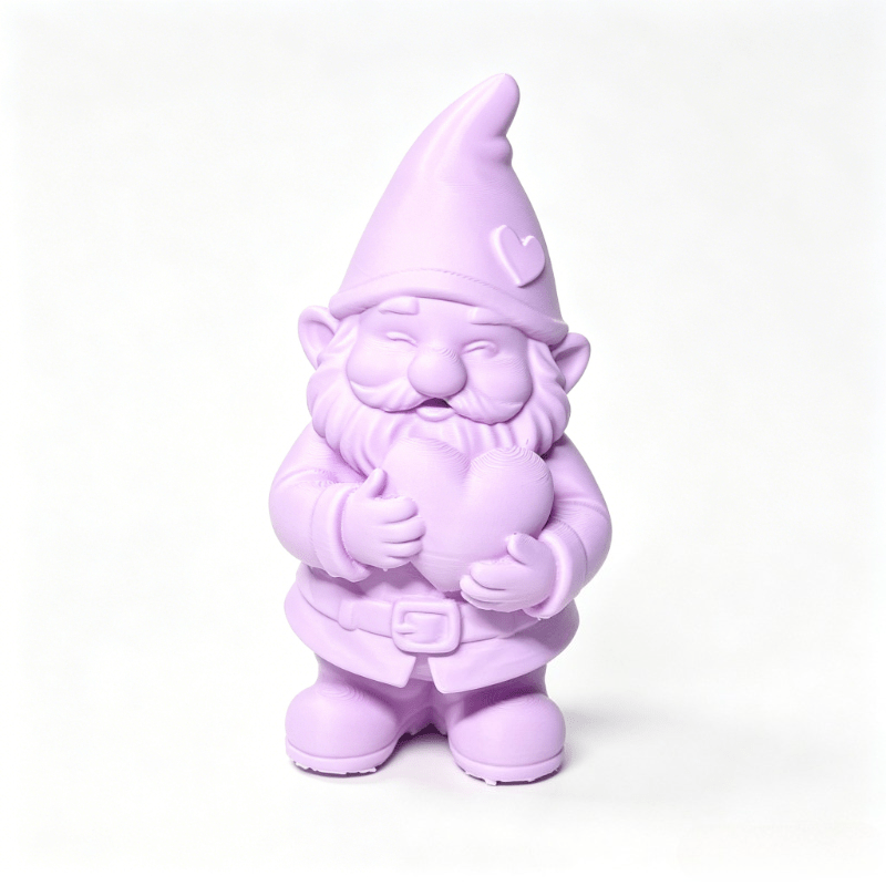 TEMU Heart-shaped Garden Figurine - Matte Suitable For /outdoor Decor, Sweetheart Elf Statue With Sweet , Plastic Love-themed Ornament For Rustic