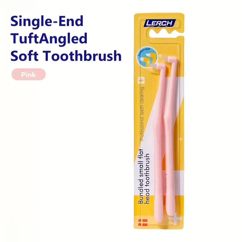2-pack Pointed And Single Bundle Interdental Brushes, Small Head Soft Bristles, Designed For Interdental Cleaning, Deep Cleaning, Portable Travel Pack For Home Use