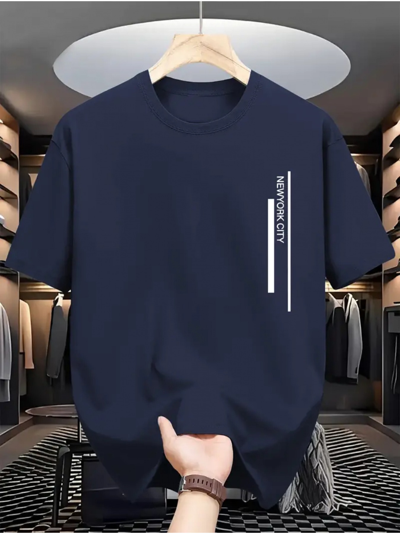new year mens crew neck short sleeved t shirt   time flash mens fashion casual short sleeved quick drying and breathable stylish and shaped while supplies last
